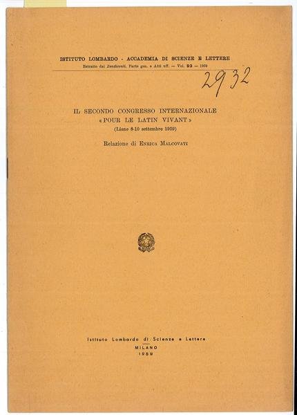 Il secondo congresso internazionale Pour le latin vivant