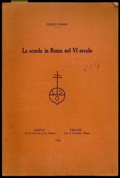 La scuola in Roma nel VI secolo