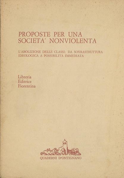 Prposte per una società nonviolenta - L'abolizione delle classi: da …