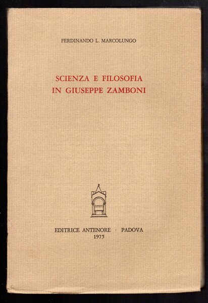Scienza e Filosofia in Giuseppe Zamboni