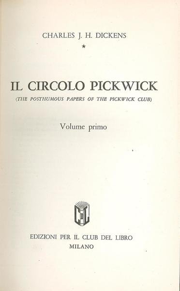 Il circolo Pickwick