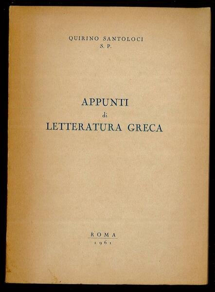 Appunti di letteratura greca