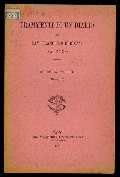 Frammenti di un diario - Curiosità storiche 1814-1815