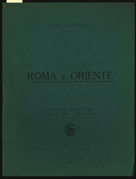 Roma e Oriente