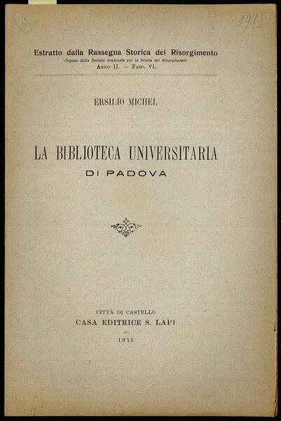 La Biblioteca Universitaria di Padova