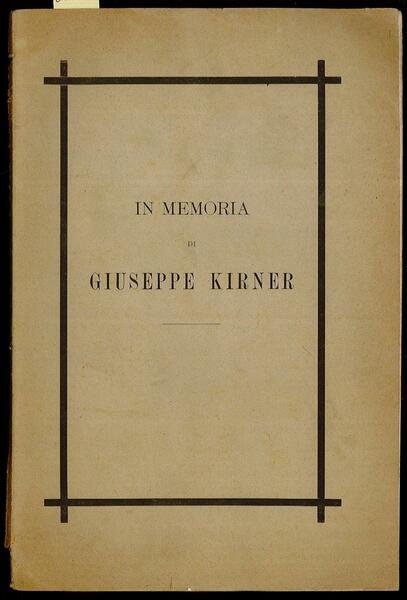 In memoria di Giuseppe Kirner