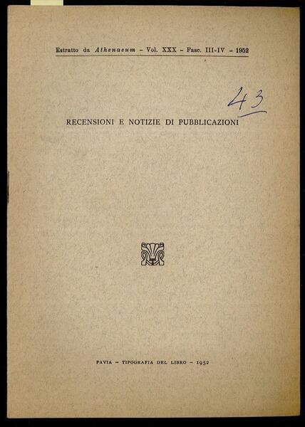 Recensioni e notizie di pubblicazioni