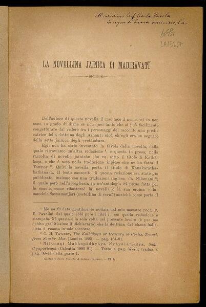 Novellina Jainica di Madiravati