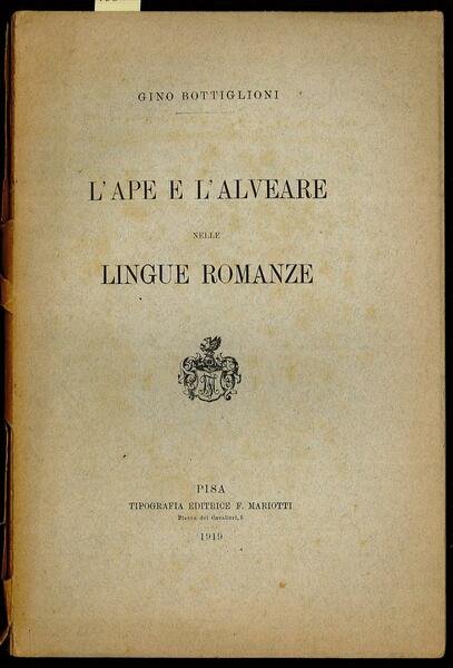 L’Ape e l’alveare nelle lingue romanze