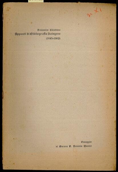Appunti di Bibliografia Saluzzese (1895-1902)
