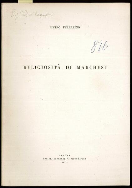 Religiosità di Marchesi