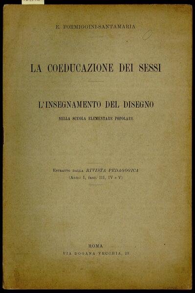 La Coeducazione dei sessi l’insegnamento del disegno nella scuola elementare …