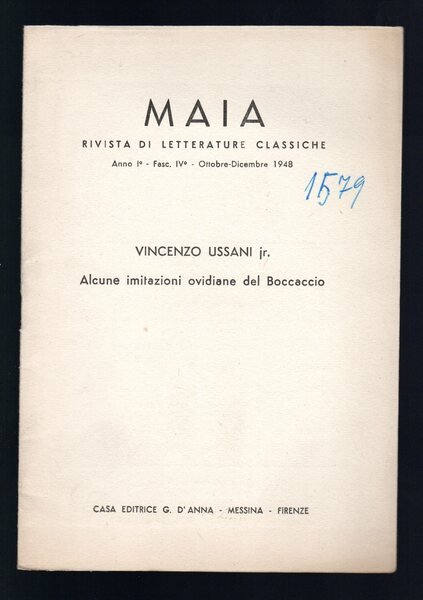 Alcune imitazioni ovidiane del Boccaccio