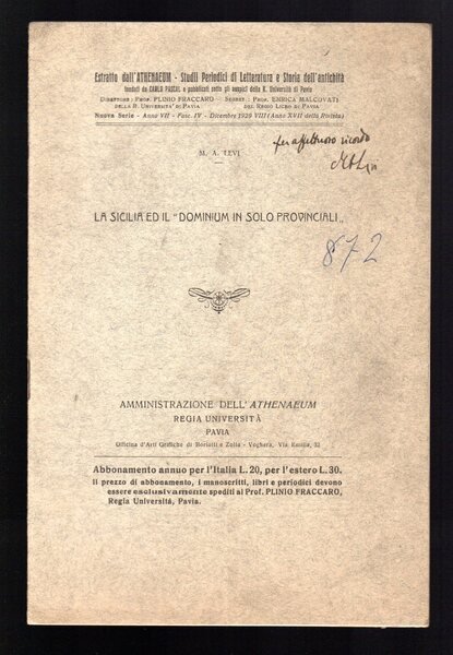 La Sicilia ed il "Dominum in solo provinciali"
