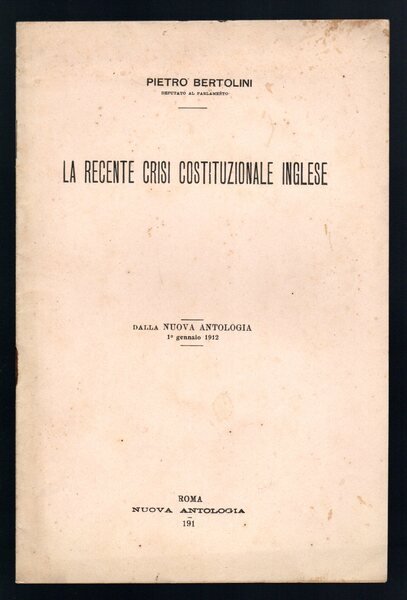 La recente crisi costituzionale inglese