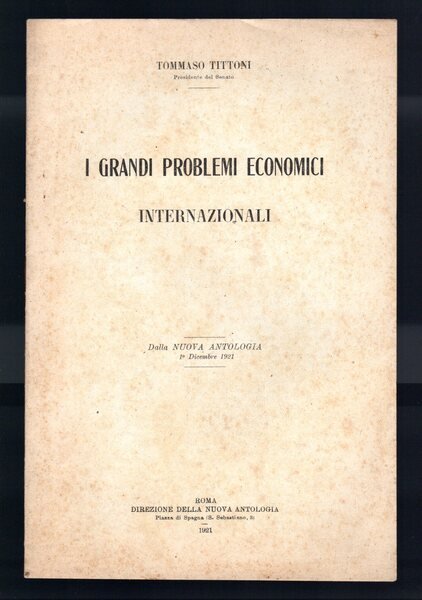I grandi problemi economici internazionali