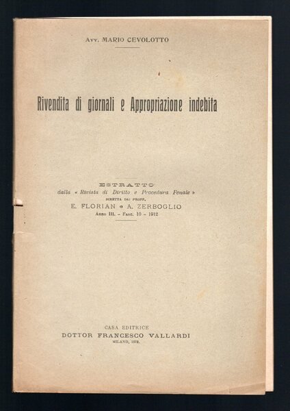 Rivendita di giornali e appropriazione indebita