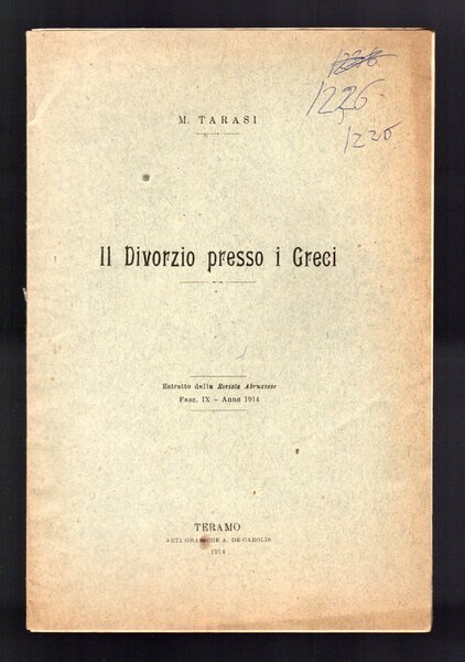 Il divorzio presso i Greci