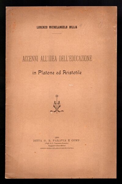 Accenni all'idea dell'eduzione in Platone e Aristotele