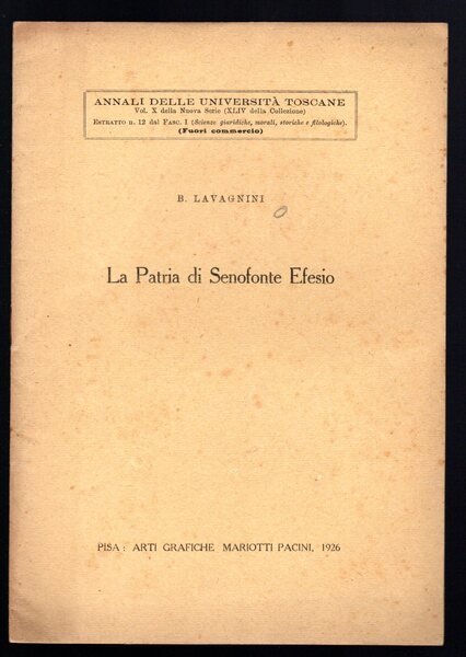 La patria di Senofonte Efesio