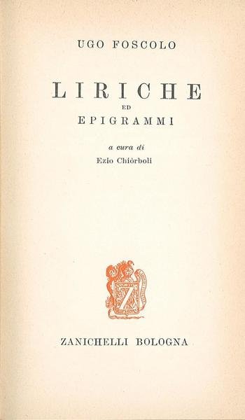 Liriche ed epigrammi