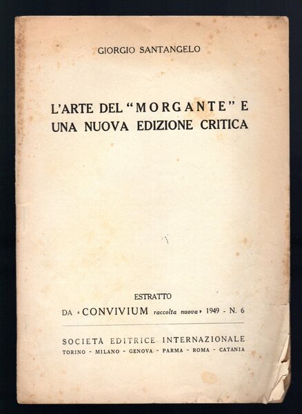 L'arte del "Morgante" e una nuova edizione critica