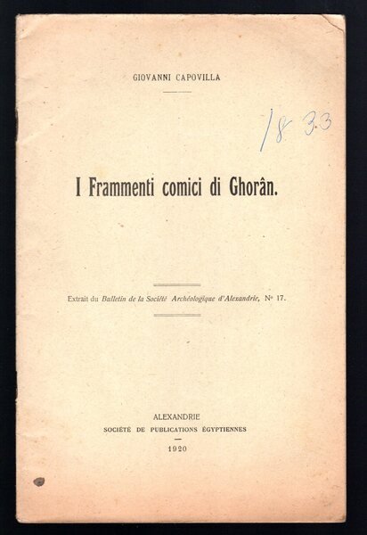 I frammenti comici di Ghoran
