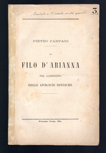 Il filo d'Arianna nel laberinto delle Apologie dinesche