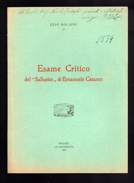 Esame critico del "Sallustio" di Emanuele Cesareo