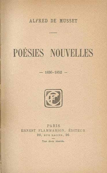 Poesies nouvelles