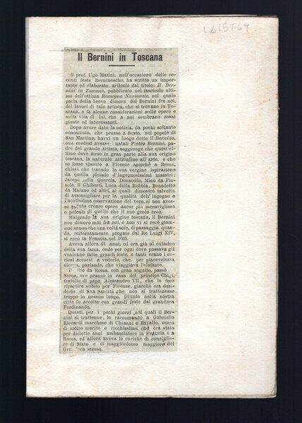 Il Bernini in Toscana