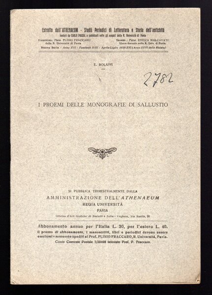 I Proemi delle monografie di Sallustio