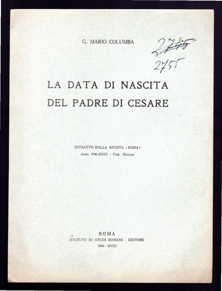 La data di nascita del padre di Cesare