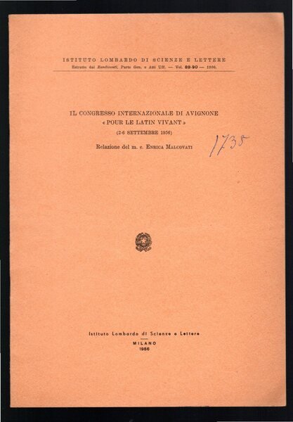 Il Congresso Internazionale di Avignone "Pour le Latin vivant" (2-6 …