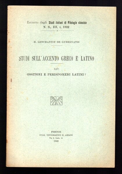Ossitoni e perispomeni latini?