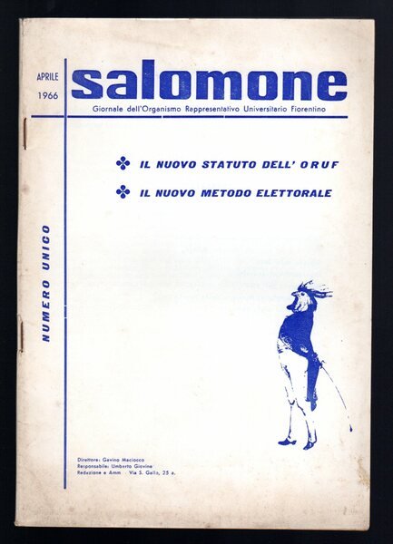 Salomone - Numero unico - Aprile 1966