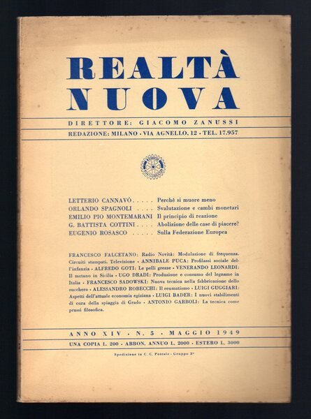 Realtà Nuova - Anno XIV, 5