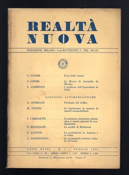 Realtà Nuova - Anno XVIII, 7