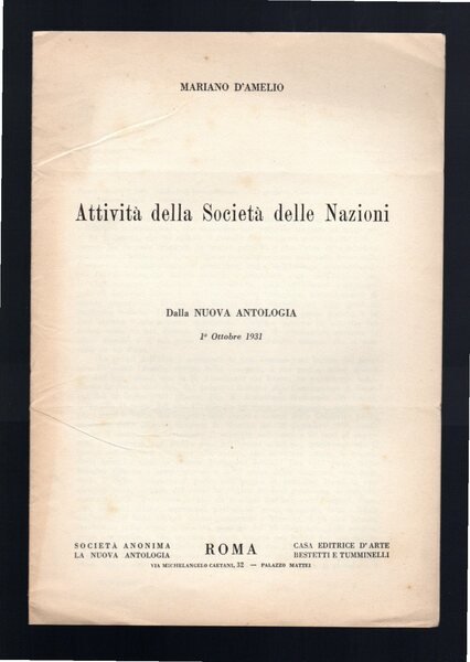 Attività della Società delle Nazioni