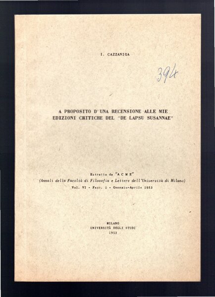 A proposito d'una recensione alle mie edizione critiche del "De …