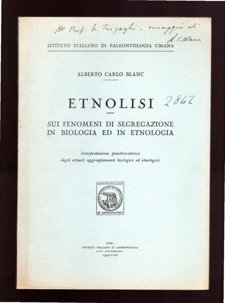 Etnolisi sui fenomeni di segregazioni in Biologia ed Etnologia