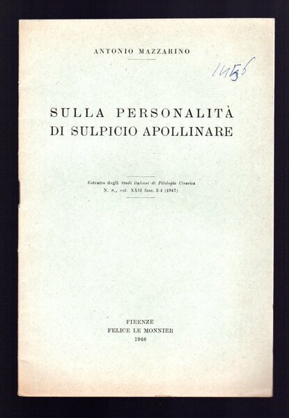 Sulla personalità di Sulpicio Apollinare
