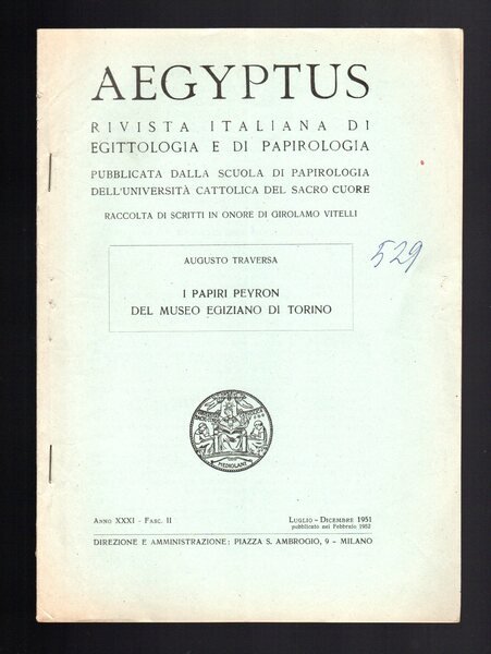 I Papiri Peyron del Museo Egiziano di Torino
