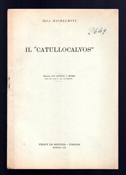 Il "Catullocalvos"