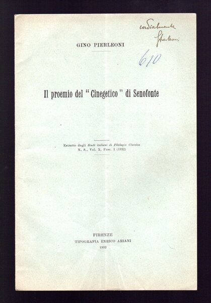 Il proemio del "Cinegetico" di Senofonte