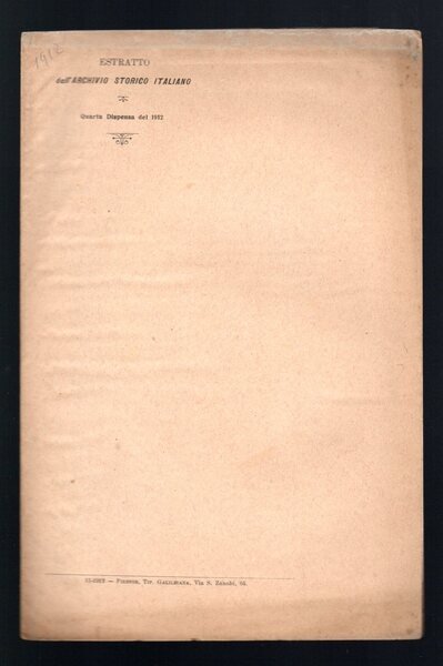 Recensione di archivi fiorentini durante il dominio francese
