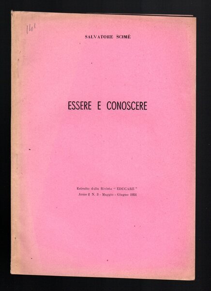 Essere e conoscere