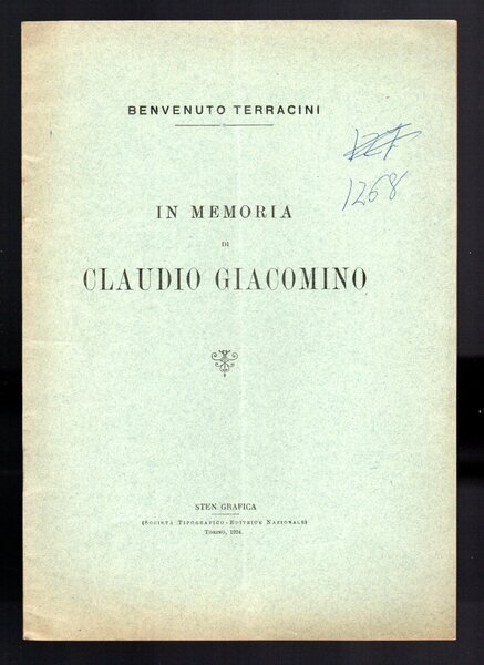 In memoria di Claudio Giacomino
