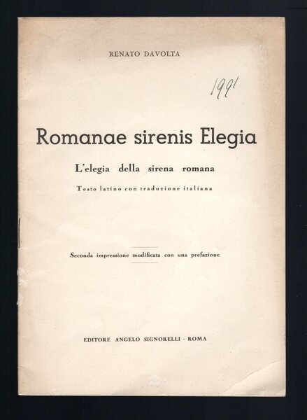 Romanae Sirenis Elegia