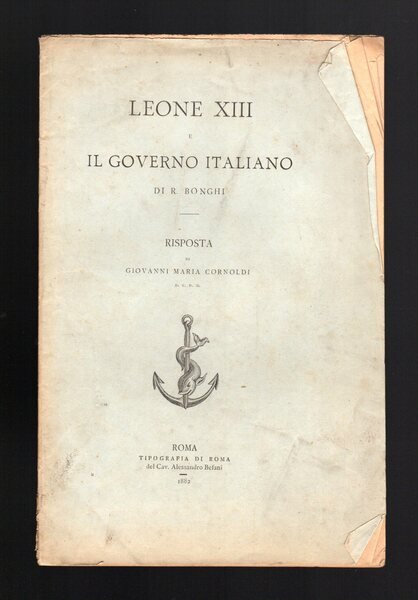 Leone XIII e il Governo italiano - Risposta di Giovanni …